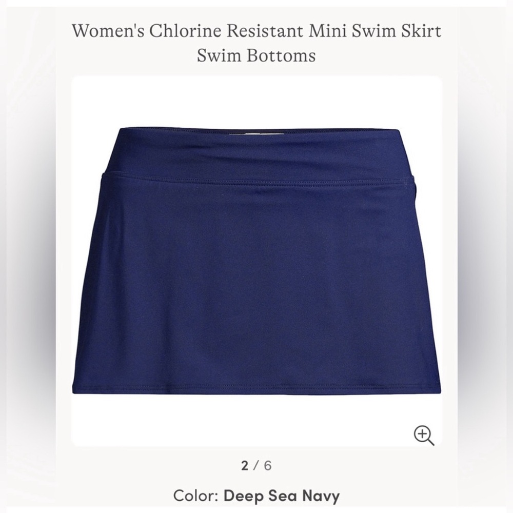 Land’s End 18 Navy Blue Swim Skirt